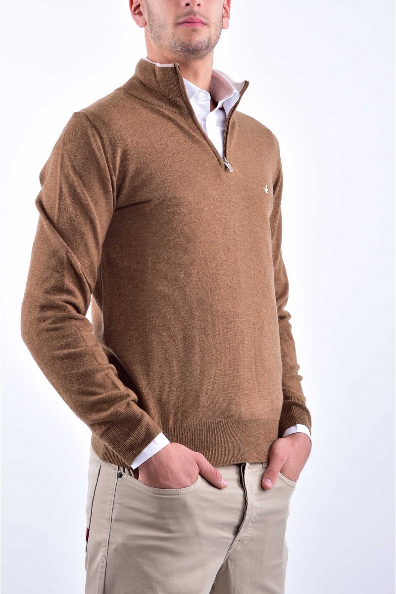 BROOKSFIELD MAGLIA MEZZA ZIP CASUAL