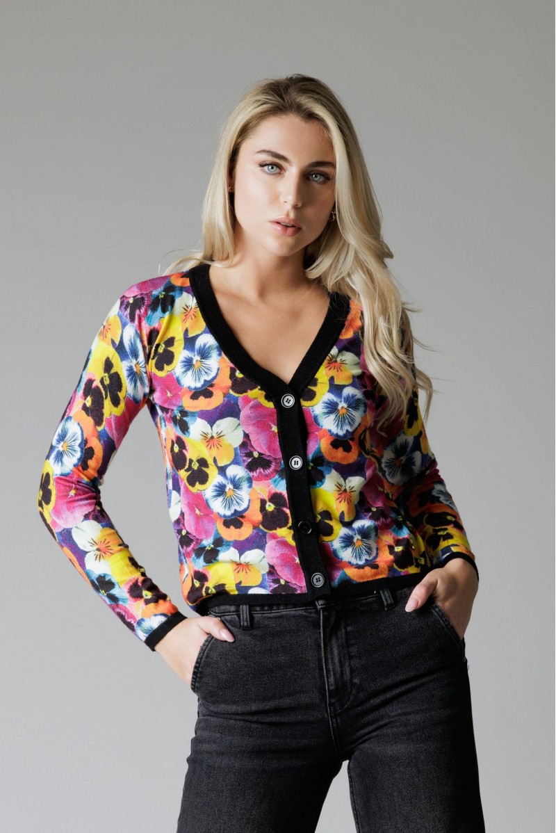 CARDIGAN STAMPA FLOREALE - WW18164