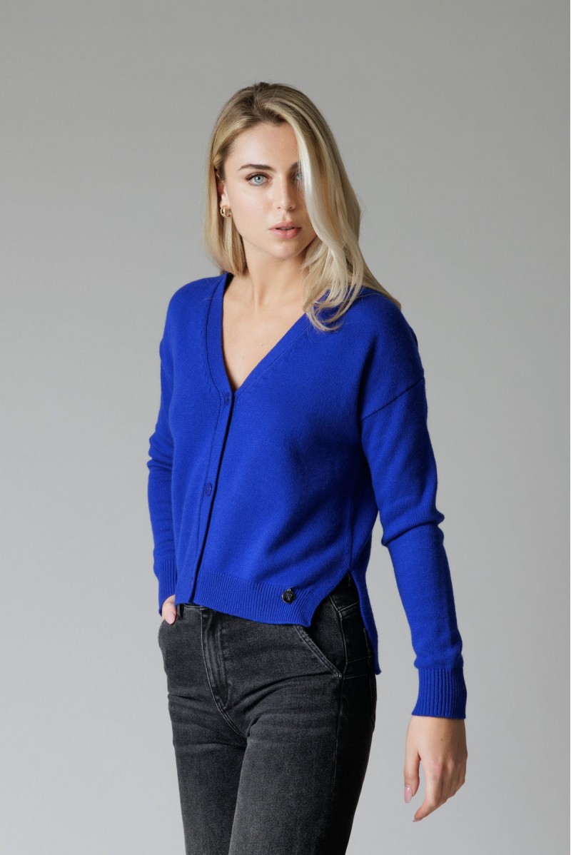 CARDIGAN CORTO IN CASHMERE - WW18045