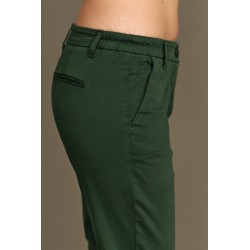 PANTALONE CON SPACCHETTO E VITA ELASTICIZZATA - WW18401