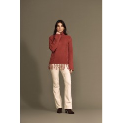 PANTALONE A ZAMPA IN VELLUTO A COSTE - WW18413