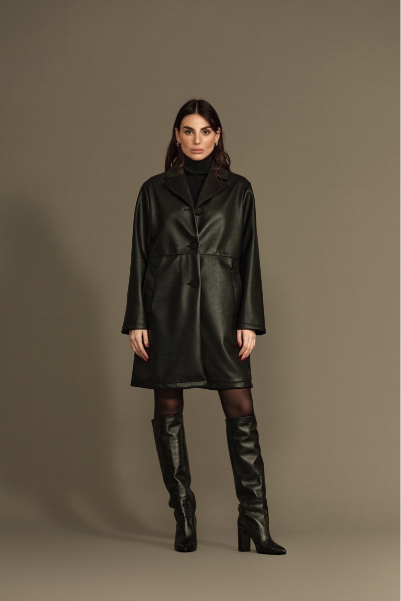CAPPOTTO IN PELLE - WW18209
