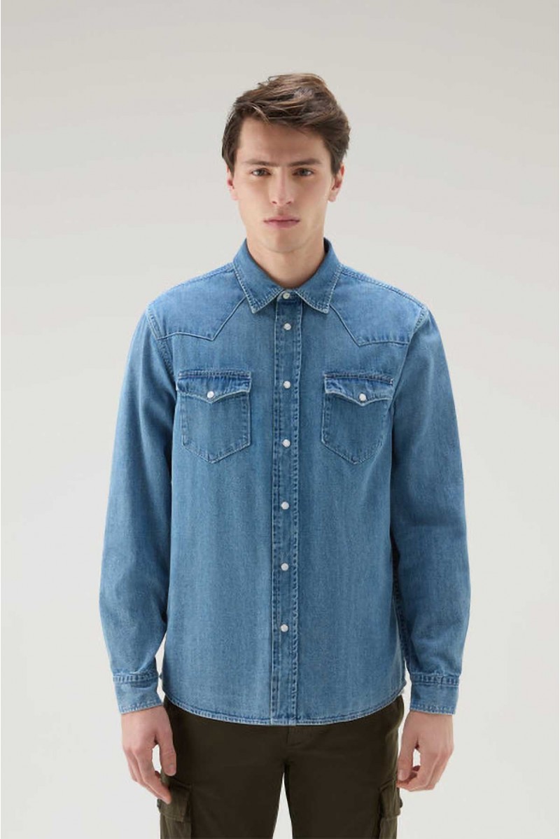 WOOLRICH CAMICIA JEANS ML...
