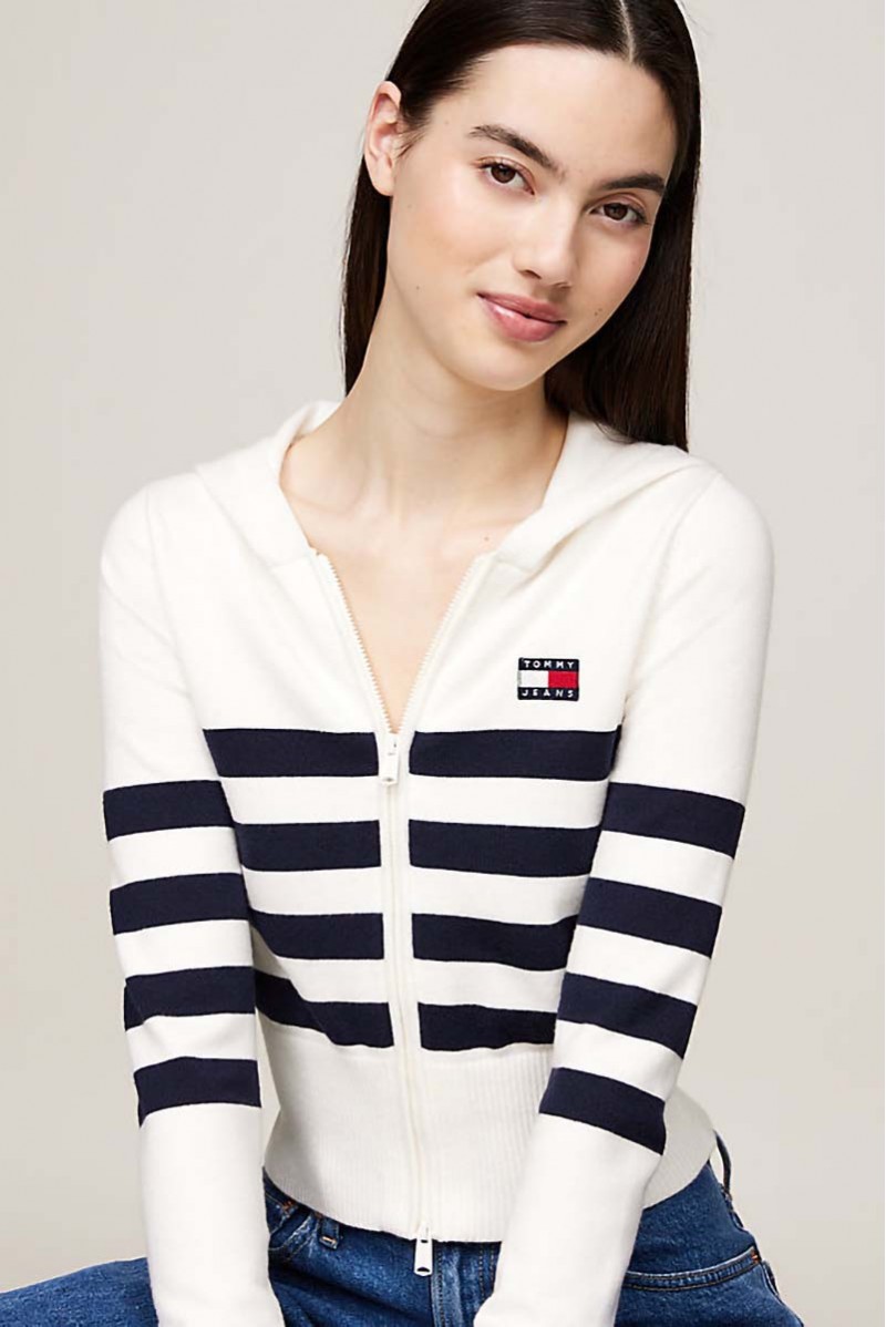 TOMMY HILFIGER CARDIGAN TUTTA ZIP JEANSERIA