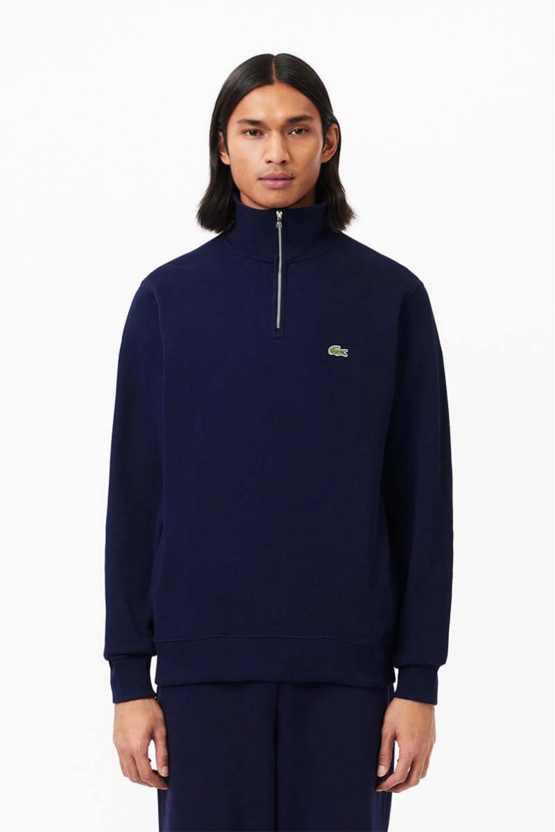 LACOSTE FELPA MEZZA ZIP CASUAL