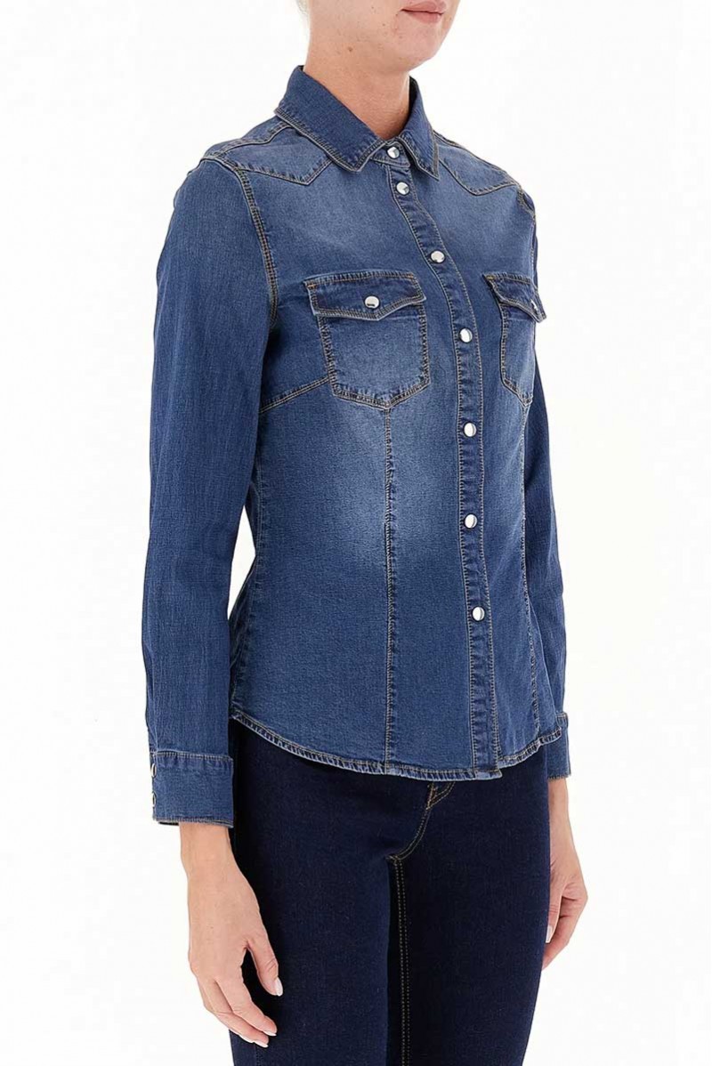 DIANA GALLESI CAMICIA JEANS ML CLASSICO