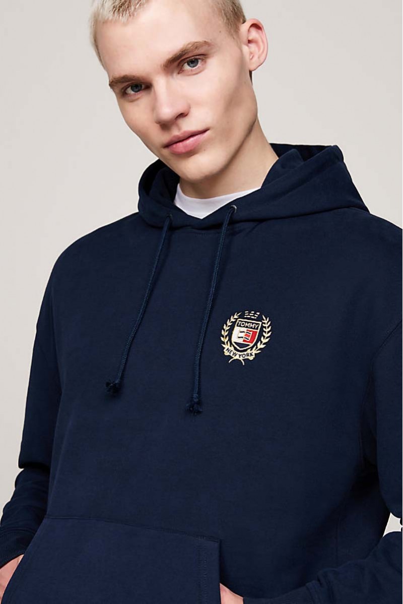 TOMMY HILFIGER FELPA CAPPUCCIO JEANSERIA