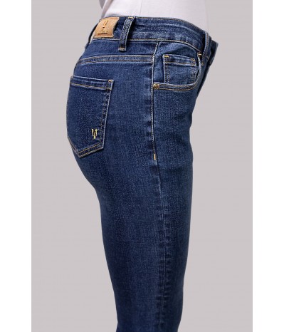 MAYA-JEANS FLARE SLIM MEDIUM WAIST LAV.MEDIO SCURO - WW19305