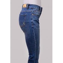 MAYA-JEANS FLARE SLIM MEDIUM WAIST CON GLITTER - WW19307