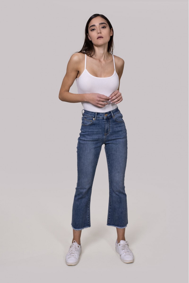 MARZIA-JEANS BOOTCUT SFRANGIATO - WW19309