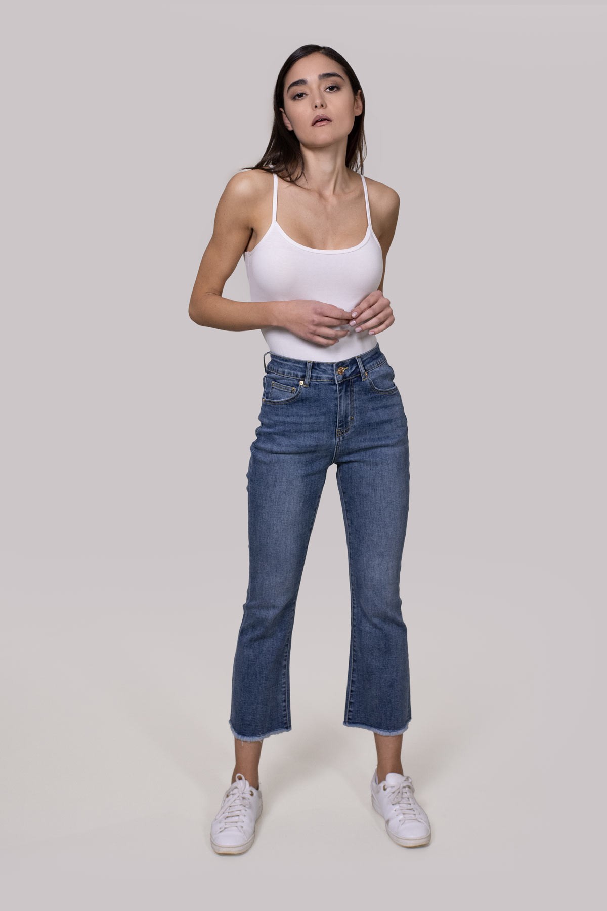 MARZIA-JEANS BOOTCUT SFRANGIATO - WW19309