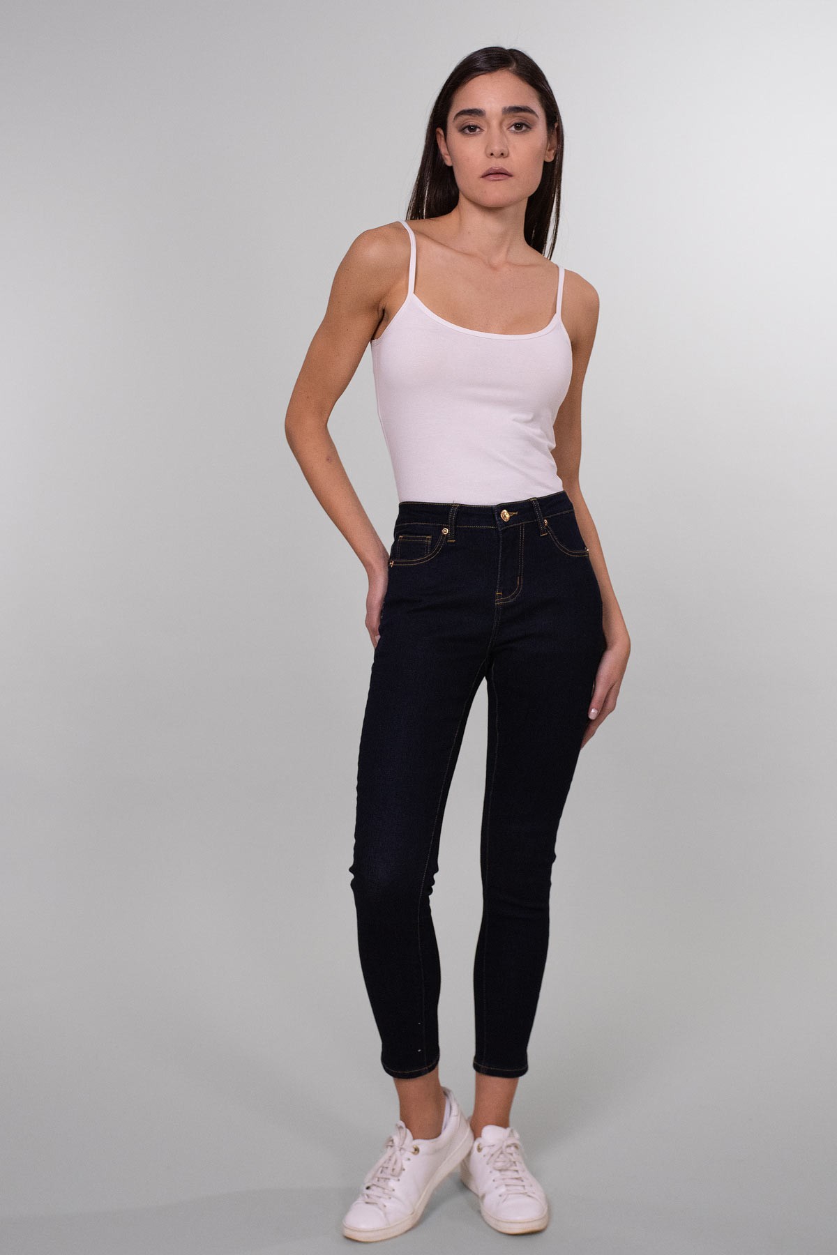 DAFNE-SKINNY JEANS CON SPACCHETTO LAV.SCURO - WW19316