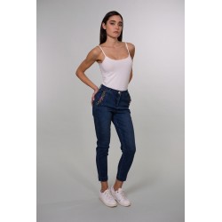 DAFNE-SKINNY JEANS CON SPACCHETTO E APPLICAZIONI - WW19319