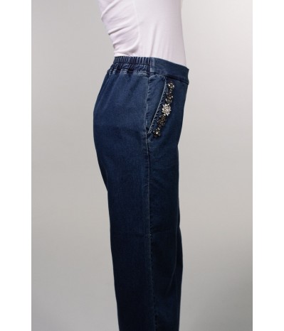 MARTINA-JEANS CALF LENGHT CON APPLICAZIONI - WW19320