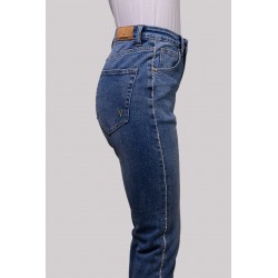 OFELIA-JEANS REGULAR HIGH WAIST CON APPLICAZIONI - WW19326