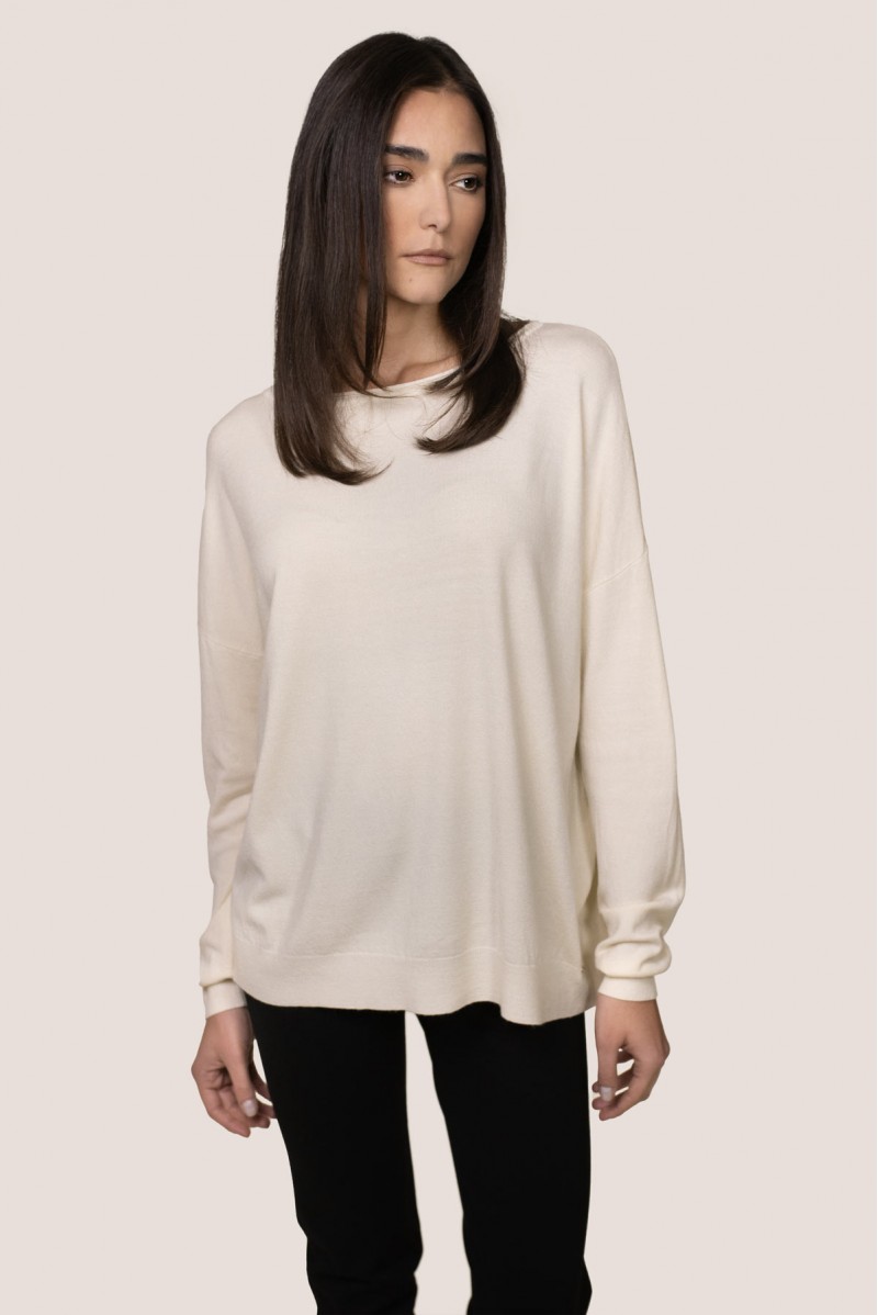 MAGLIA GIROCOLLO OVERSIZE - WW19008