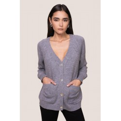 CARDIGAN MANICA RAGLAN MISTO ANGORA - WW19168