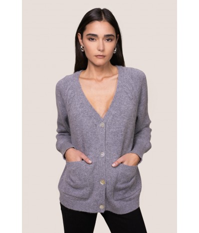 CARDIGAN MANICA RAGLAN MISTO ANGORA - WW19168