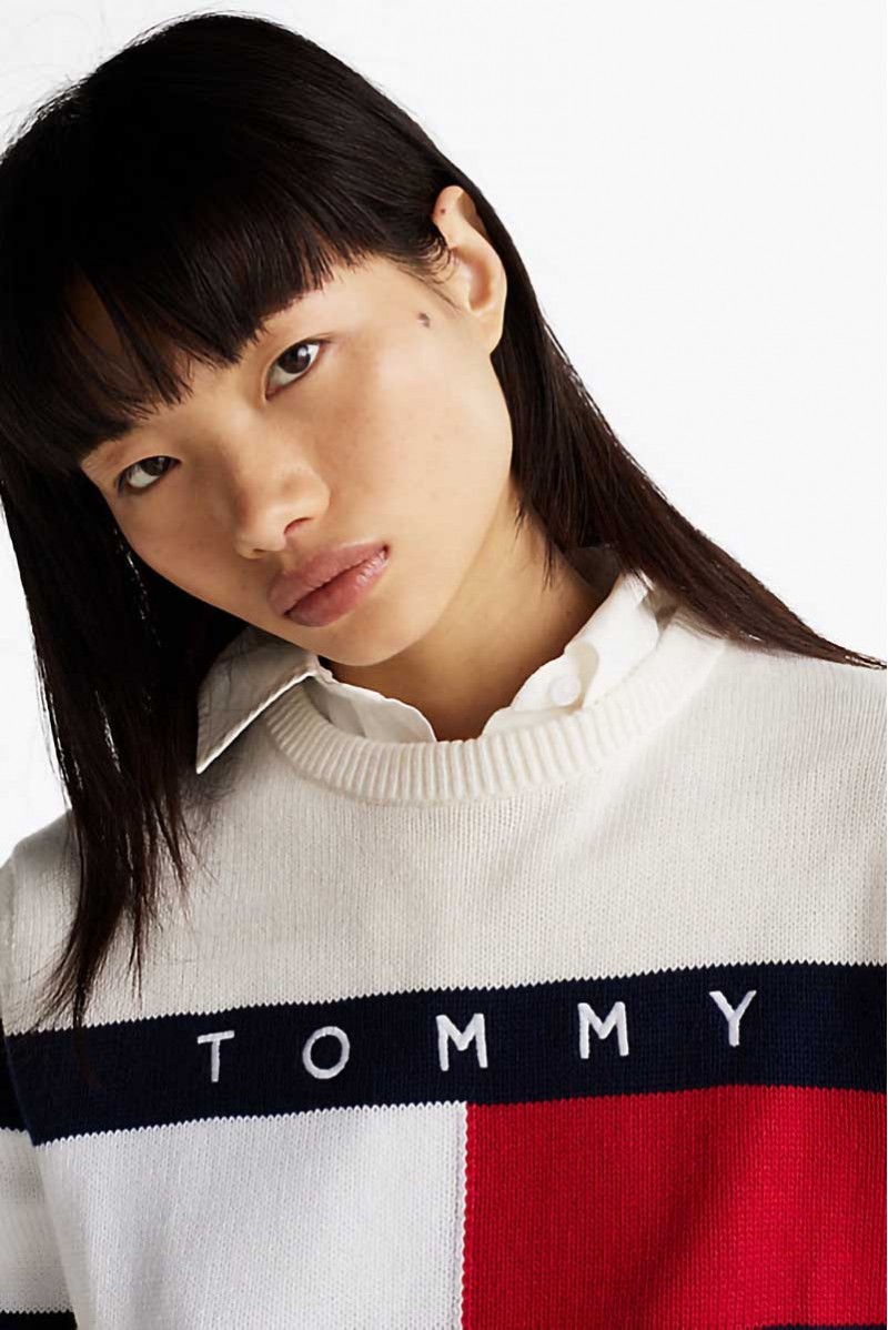 TOMMY HILFIGER MAGLIA GIROCOLLO JEANSERIA