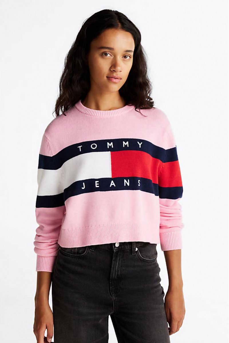 TOMMY HILFIGER MAGLIA GIROCOLLO JEANSERIA