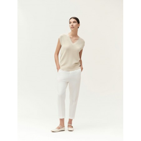 GILET SCOLLO A V MAGLIA INGLESE LUREX - WW30020