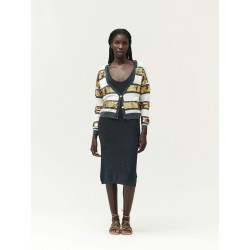 ABITO IN MAGLIA LUREX CON BRETELLINA FIOCCHETTO - WW30022