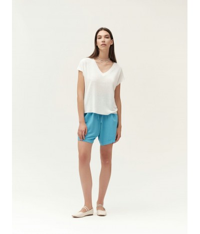 GILET IN MAGLIA SCOLLO A V IN MISTOLINO - WW30043
