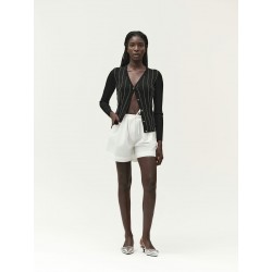 CARDIGAN A COSTE CON FRANGE STRASS - WW30058