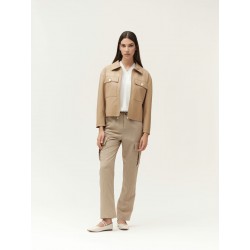 SMANICATO IN MAGLIA SCOLLO A V MISTO SETA - WW30086