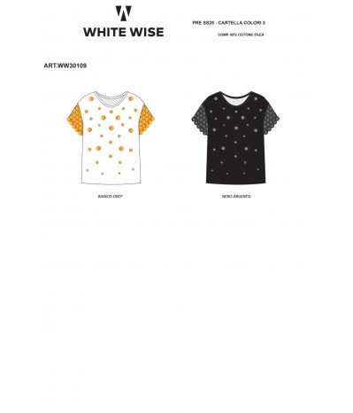 T-SHIRT CON MACROPAILLETTES - WW30109