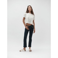 CROP TOP SCRITTA RICAMATA MULTICOLOR - WW30127