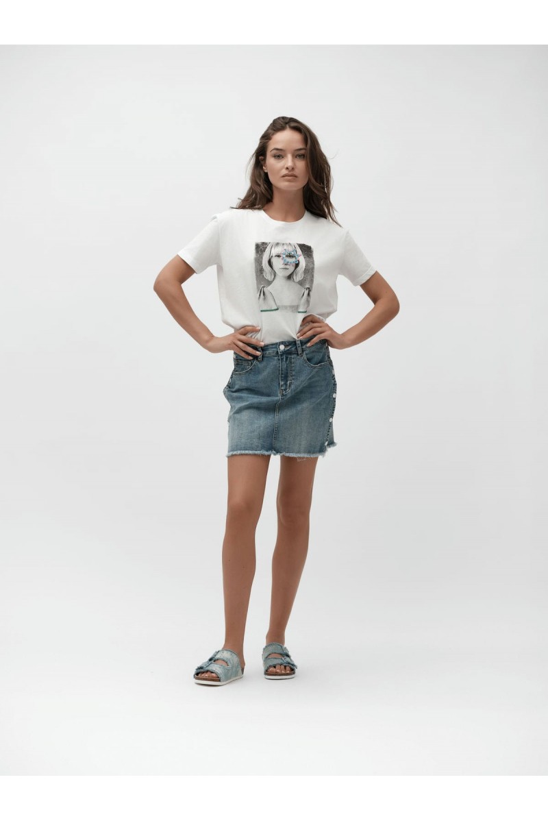 T SHIRT CON RICAMO - WW30153
