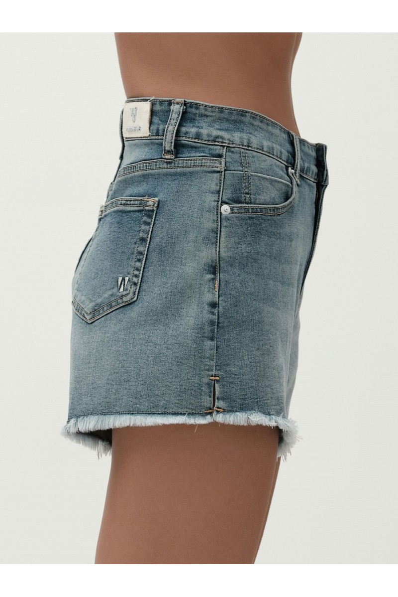 WHITE WISE ALICE - SHORTS JEANS CON SPACCHETTO - WW30206 