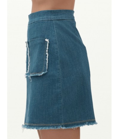 ROSY - MINIGONNA DENIM 7oz TASCHE A TOPPA - WW30207