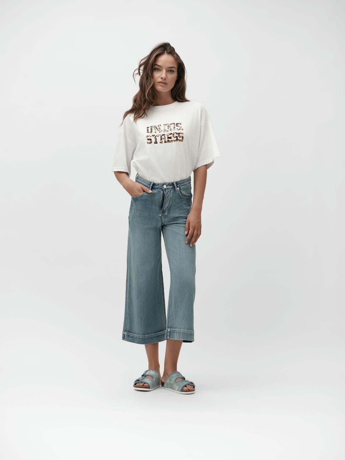 MARTINA - JEANS PALAZZO 7oz CALF LENGTH - WW30208