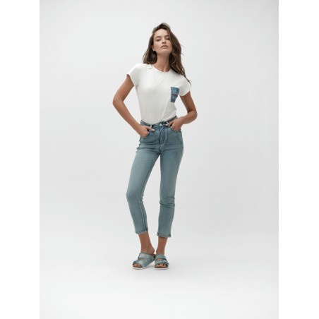 OFELIA - REGULAR HIGH WAIST LAV.CHIARO 7oz - WW30211