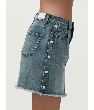 LUCY - MINIGONNA DENIM BOTTONI LATERALI - WW30223