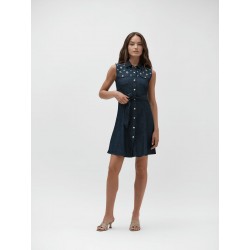 SCAMICIATO IN CHAMBRAY CON APPLICAZIONI - WW30252