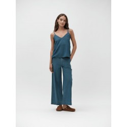 PANTALONE AMPIO IN CHAMBRAY - WW30257