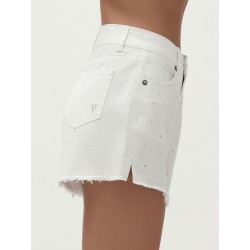 SHORTS IN BULL CON SPACCHETTO CON STRASS - WW30284