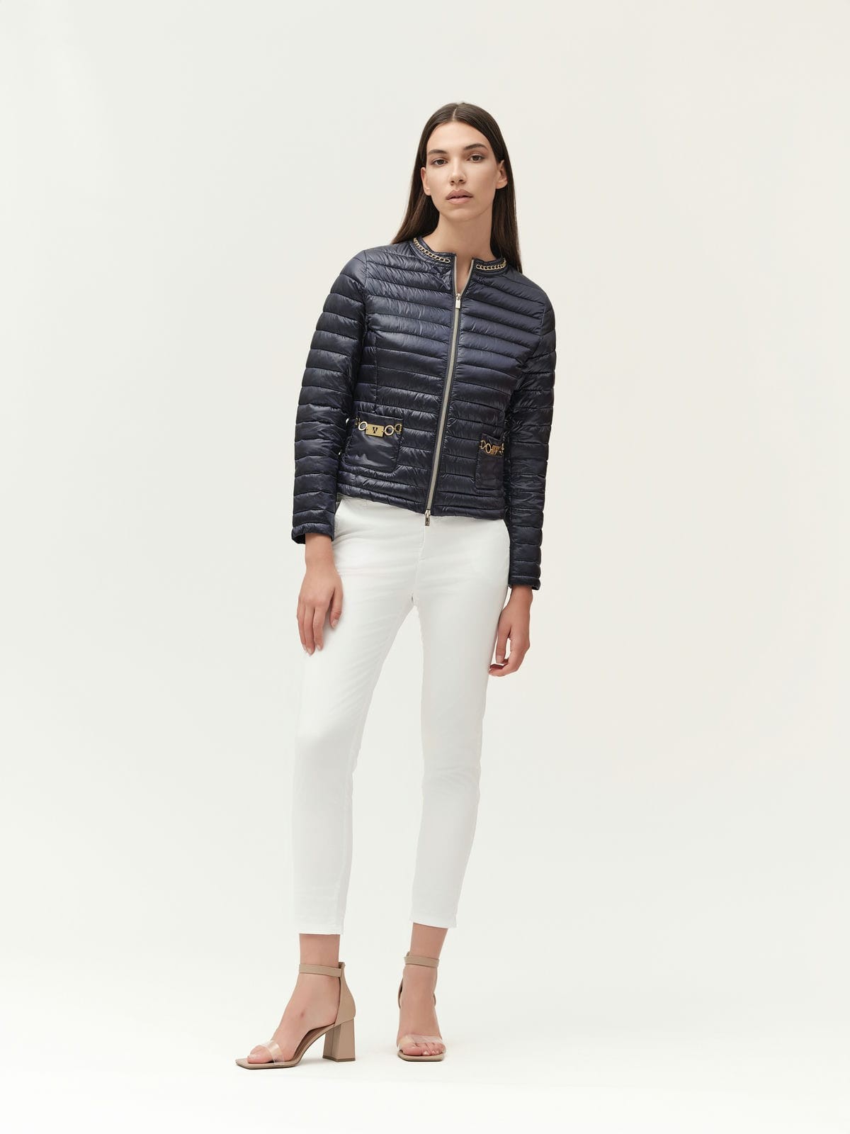 GIACCA TRAPUNTATA SCOLLO CHANEL E CATENA ORO - WW30307