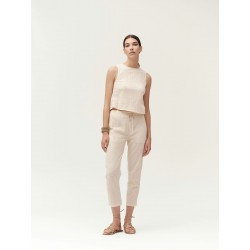 PANTALONI CON COULISSE IN PIZZO SANGALLO - WW30404
