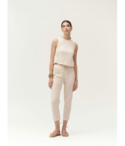 PANTALONI CON COULISSE IN PIZZO SANGALLO - WW30404