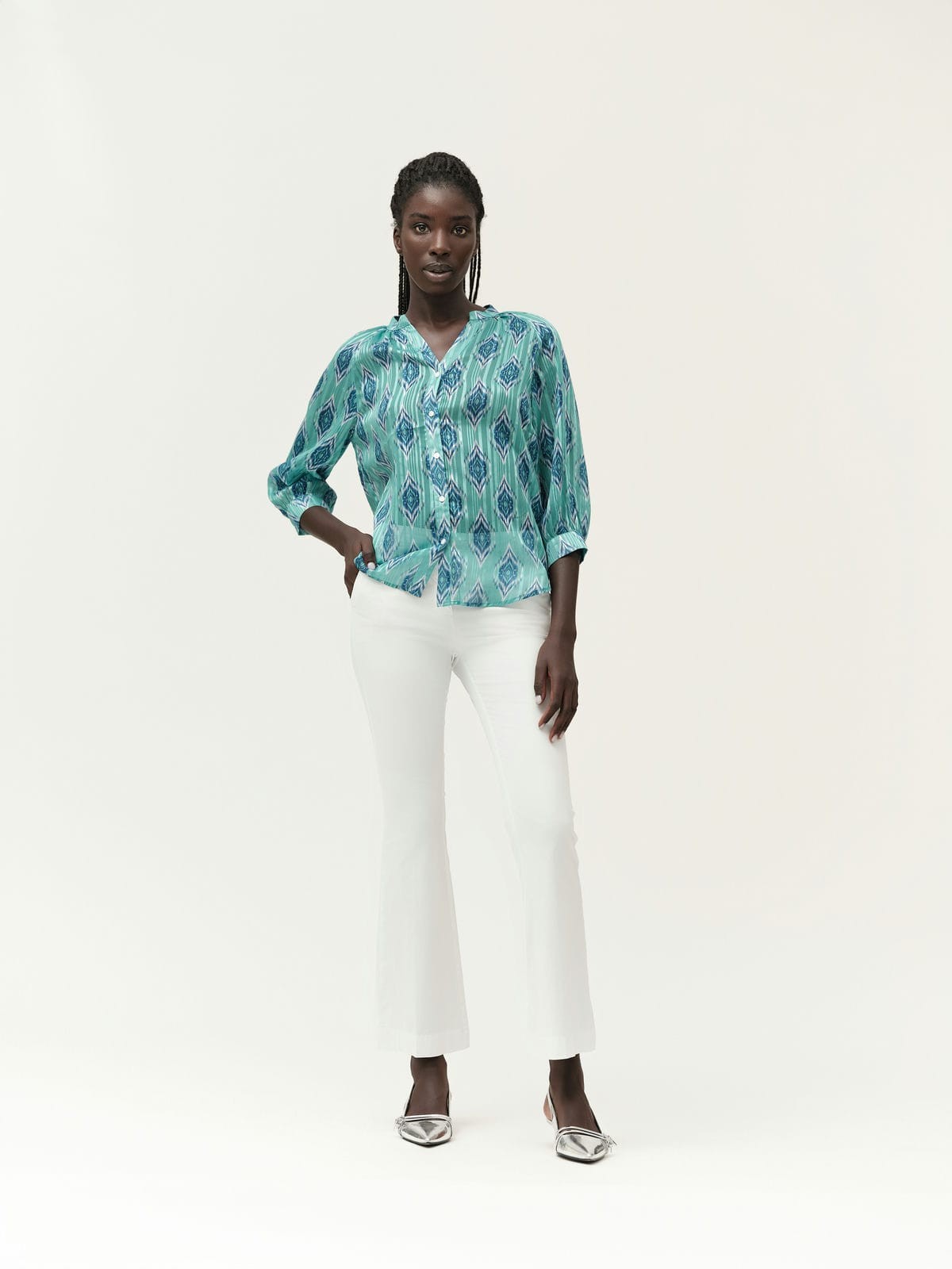 CAMICIA IN GEORGETTE FANTASIA - WW30421