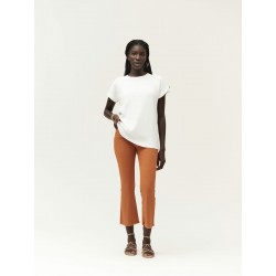 PANTALONE A ZAMPETTA SFRANGIATO GABARDINA - WW30509
