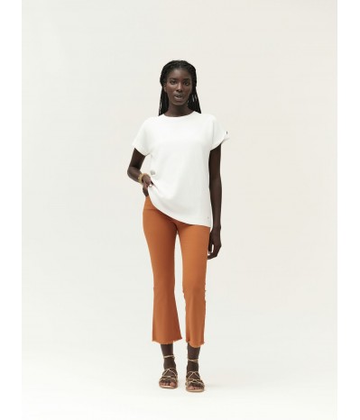 PANTALONE A ZAMPETTA SFRANGIATO GABARDINA - WW30509