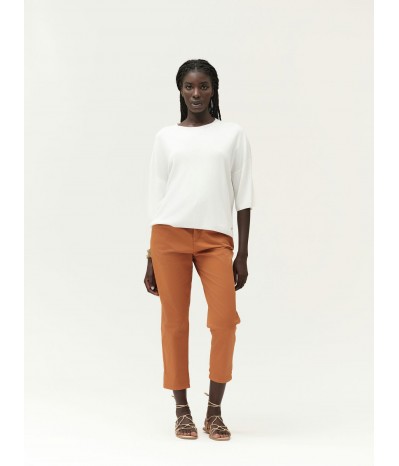 PANTALONE CON PINCES E RISVOLTO GABARDINA - WW30511