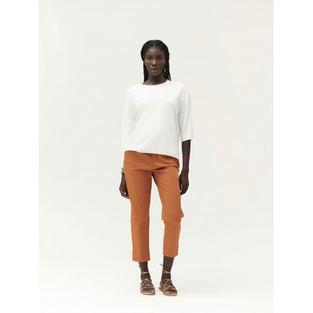 PANTALONE CON PINCES E RISVOLTO GABARDINA - WW30511