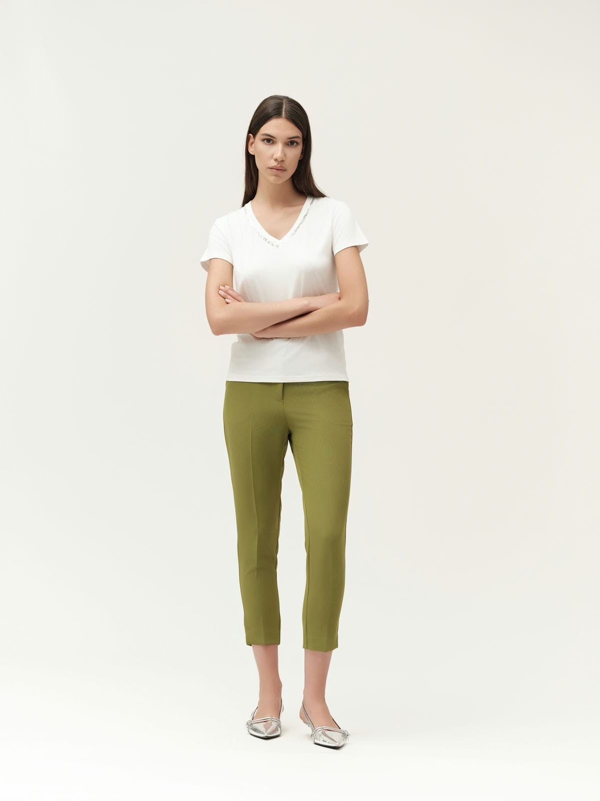 PANTALONE CON SPACCHETTO BI-STRETCH - WW30526