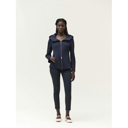 GIACCA IN  NEOPRENE CON CAPPUCCIO - WW30549